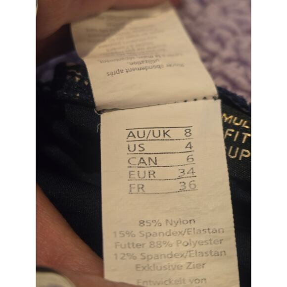 NIP TUCK 4 Nautical Foil Joanne One Piece Swimsuit • Metallic Gold Navy Blue - Picture 8 of 9